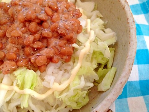 キャベツの納豆丼★